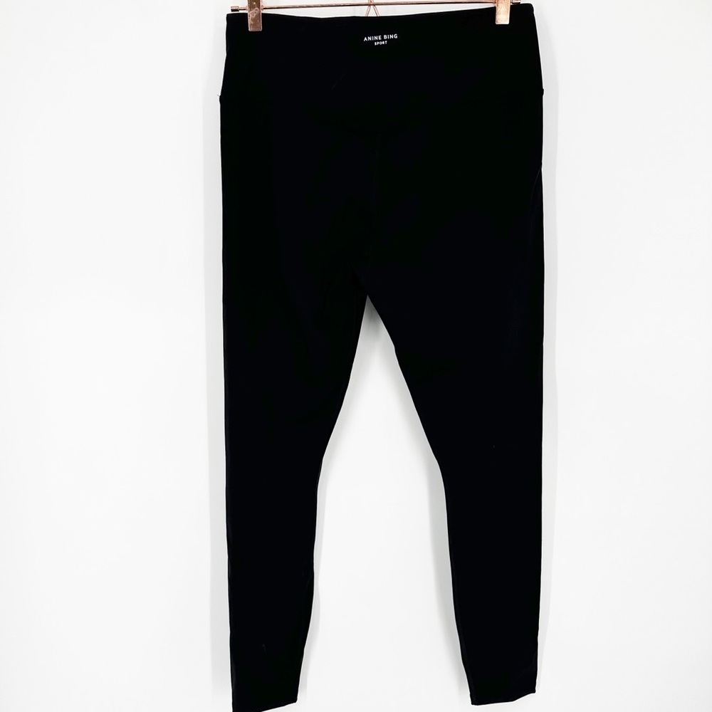 Anine Bing Blake Leggings Black Large - Picture 3 of 5